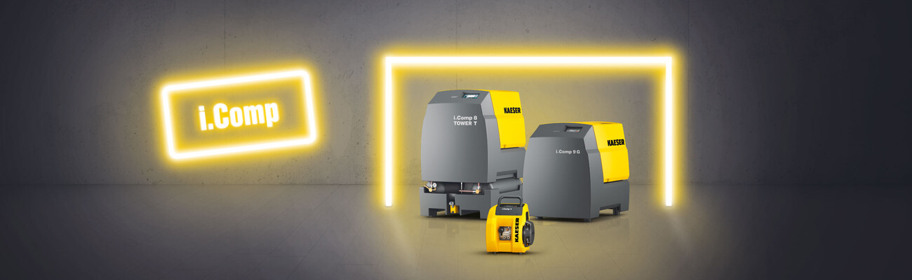 Kaeser Kompressoren präsentiert die i.Comp Kolbenkompressor-Familie.