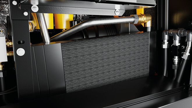 Eingebauter Druckluftnachkühler im M59.