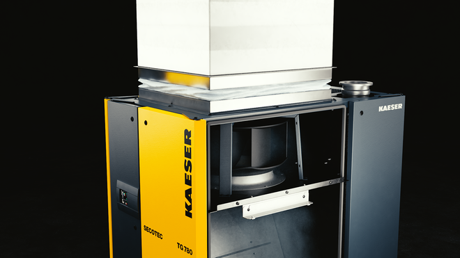 Die Innovation des neuen SECOTEC Kältetrockners ist der Radialventilator.