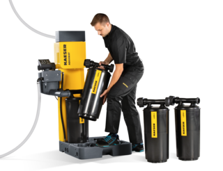 La soupape intégrée à la cartouche évite les fuites de liquide.