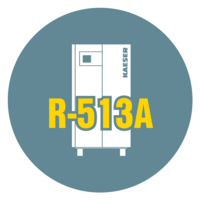 Kaeser Compresseurs utilise le frigorigène R-513A dans ses sécheurs frigorifiques.