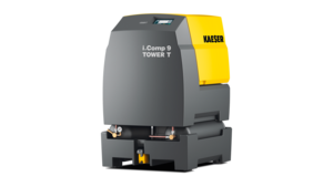 Le i.Comp 9 Tower T avec réservoirs d'air comprimé intégrés et sécheur frigorifique débite jusqu’à 570 l/min.